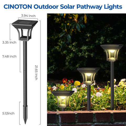 CINOTON solar lights offer energy efficient and maintenance-free decoration