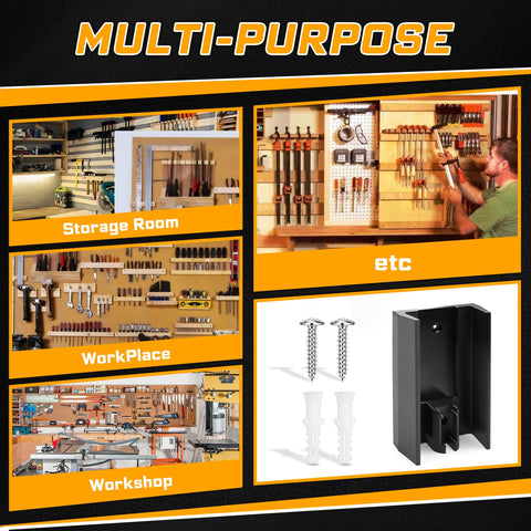 CINROPE mounted wall storage creates a tidy cleaning area.