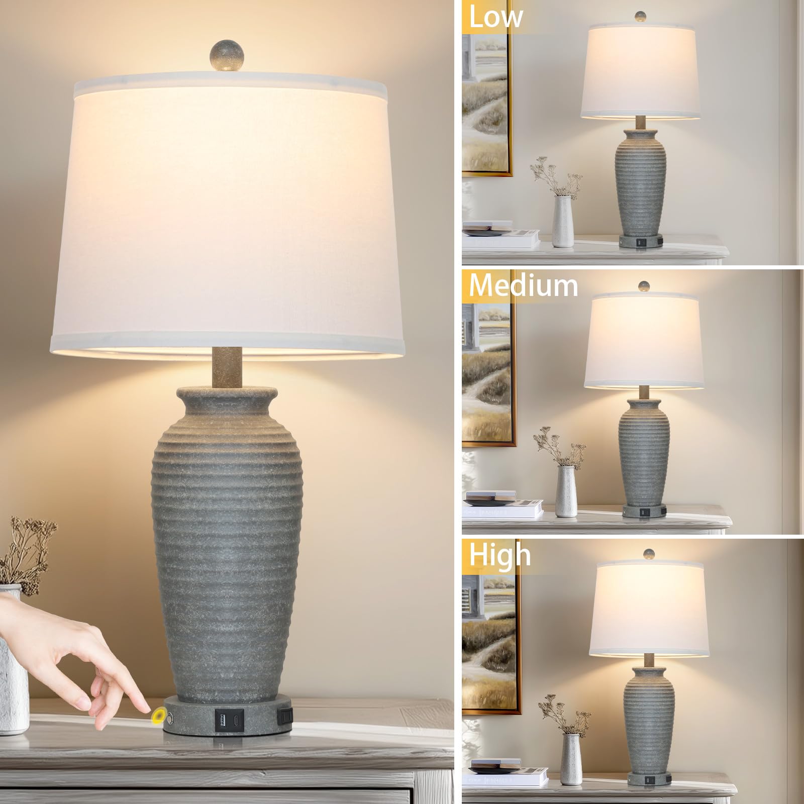 CINSARY lamp fits bedrooms, living rooms, and desks with timeless farmhouse style.