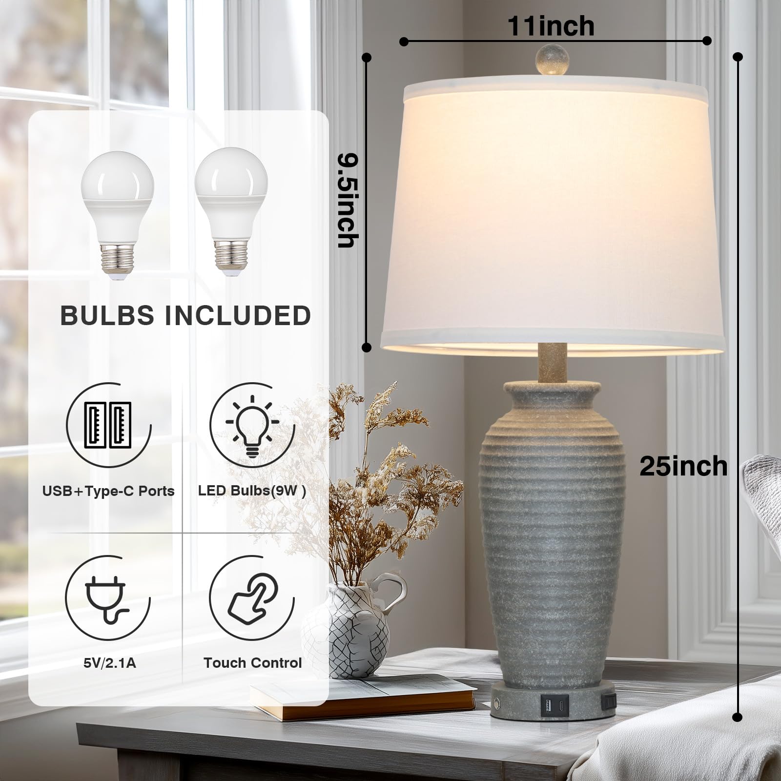 CINSARY AC outlet supports convenient daytime and nighttime power access.