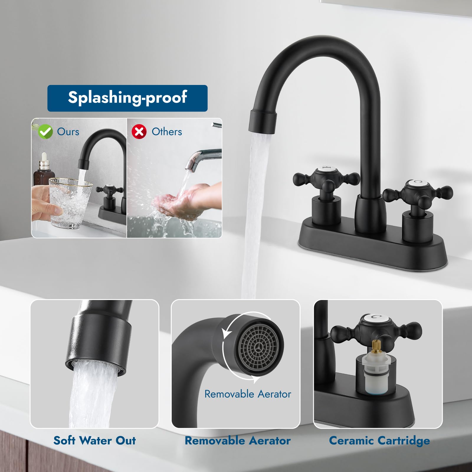 Cinwiny pop-up drain included for easy bathroom drainage.