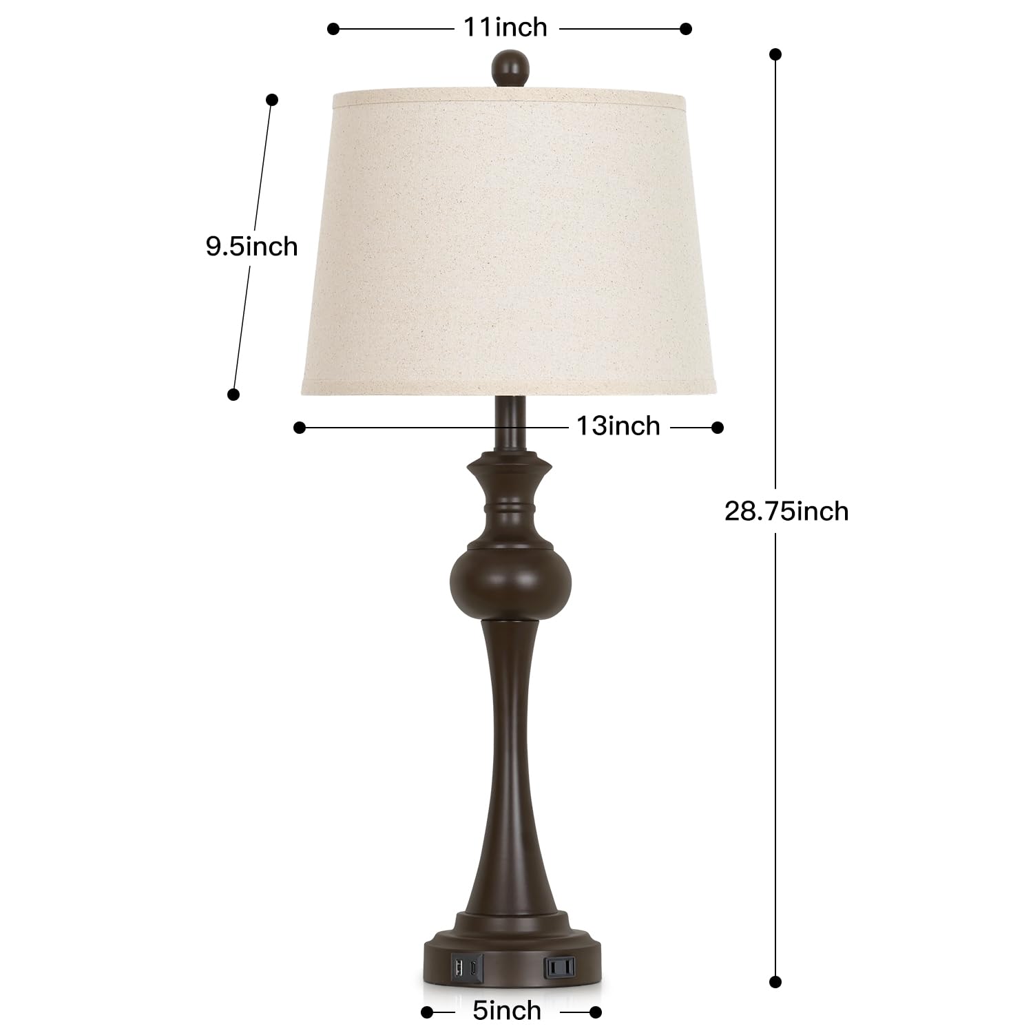 Cinyirong nightstand lamps suited for living rooms and offices with modern metal style.