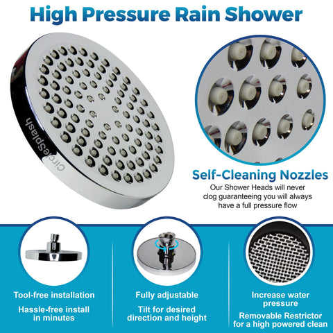 CircleSplash silicone nozzles resist buildup for easy cleaning.
