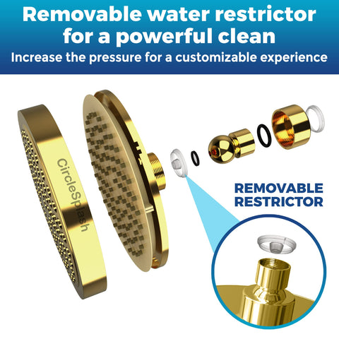 CircleSplash tool-free installation with included Teflon tape