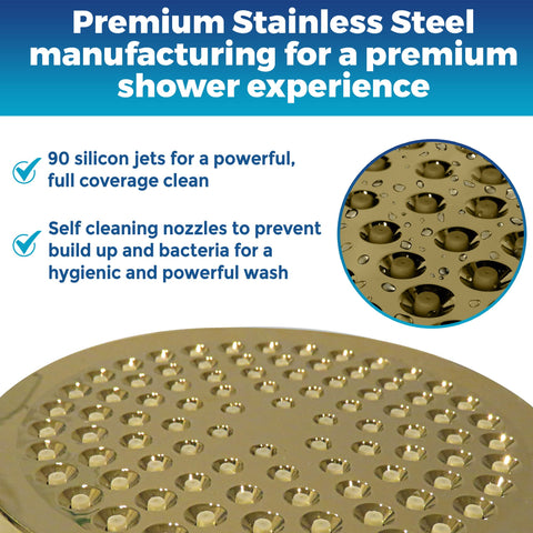 CircleSplash removable water restrictor enables full jet spray when needed