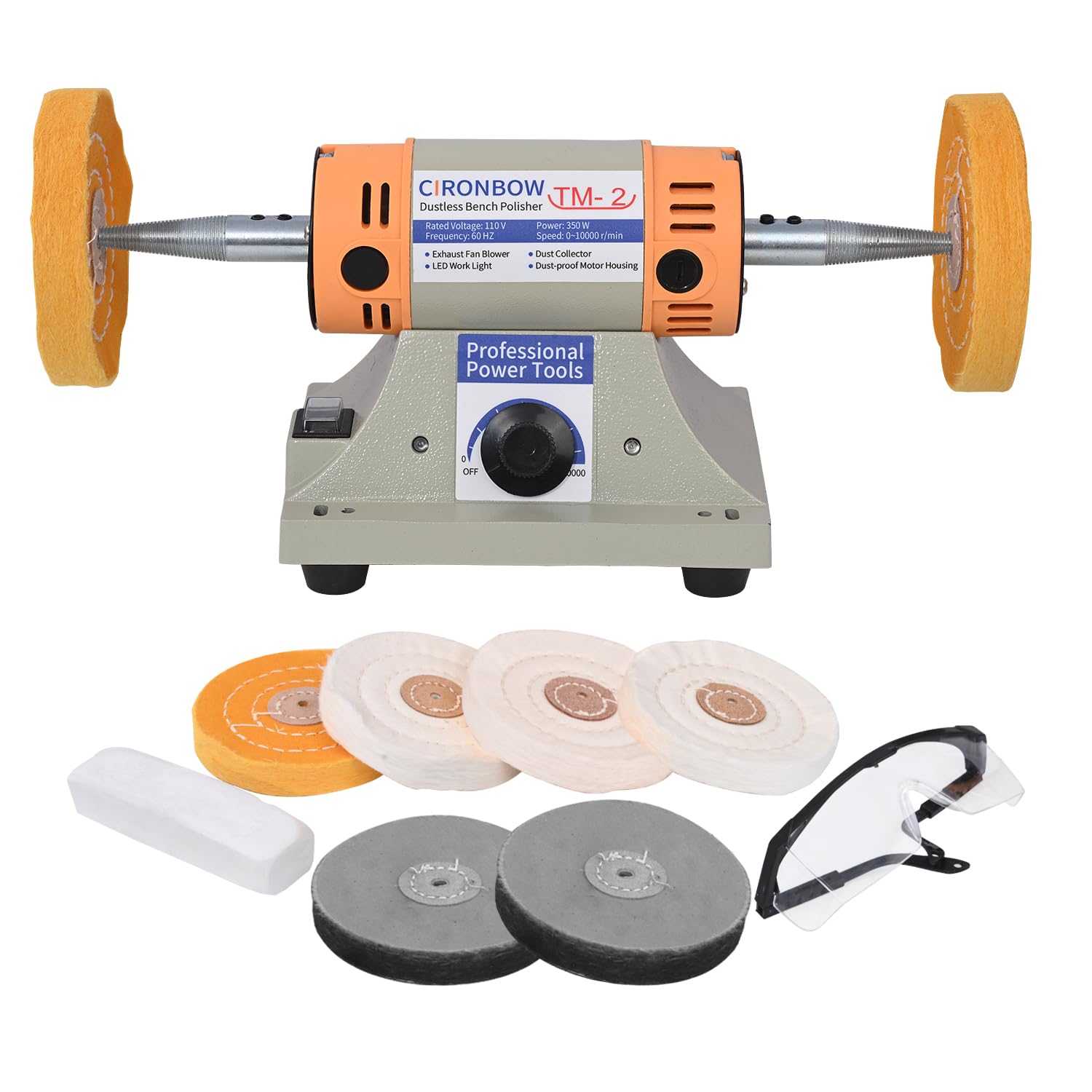 CIRONBOW 4in jewelry polisher for precise finishes and smooth edges.