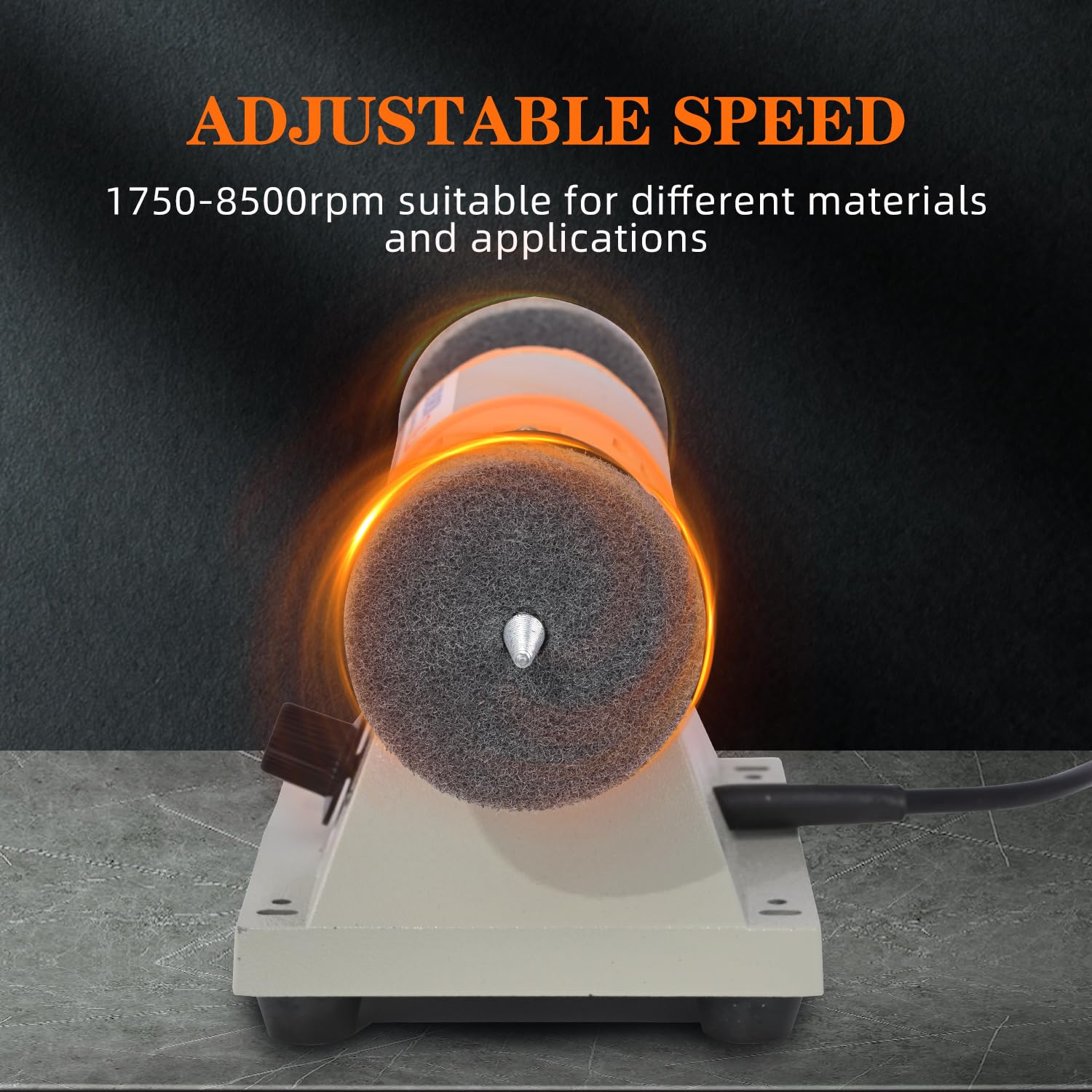 CIRONBOW adjustable-speed grinder enables precise control for diverse tasks.