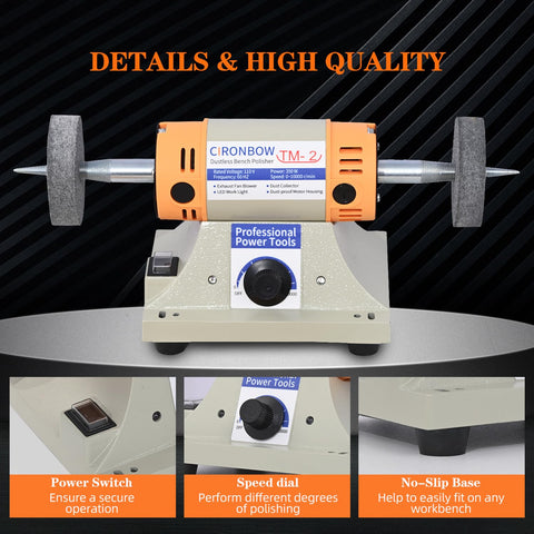 CIRONBOW two abrasive wheels help remove rust and prep metal surfaces.