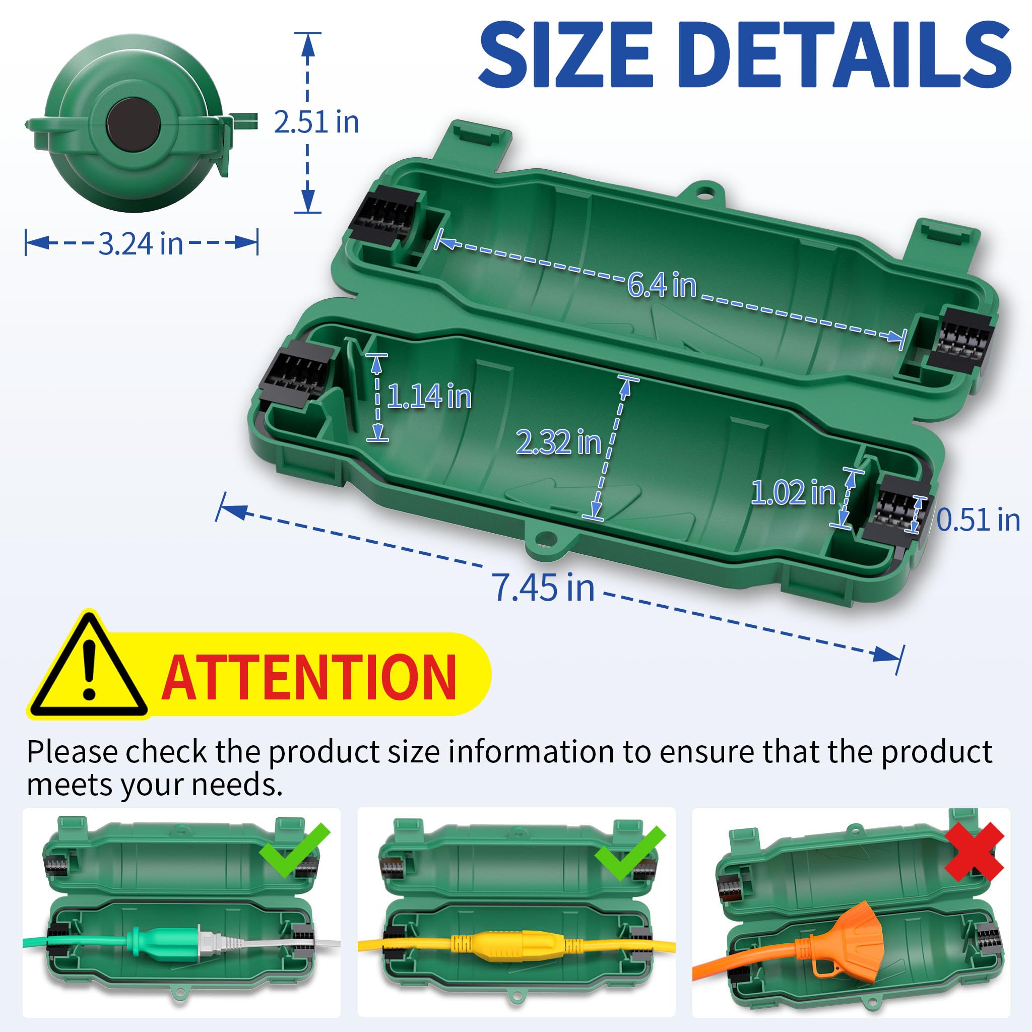 Cismorvex IP54 waterproof seal exterior box protecting connections from rain.