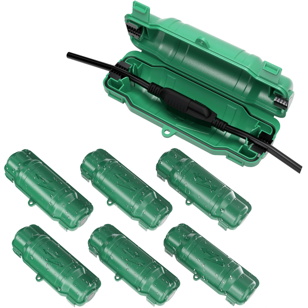 Cismorvex outdoor extension cord cover with locked latches keeps plugs secure outdoors.