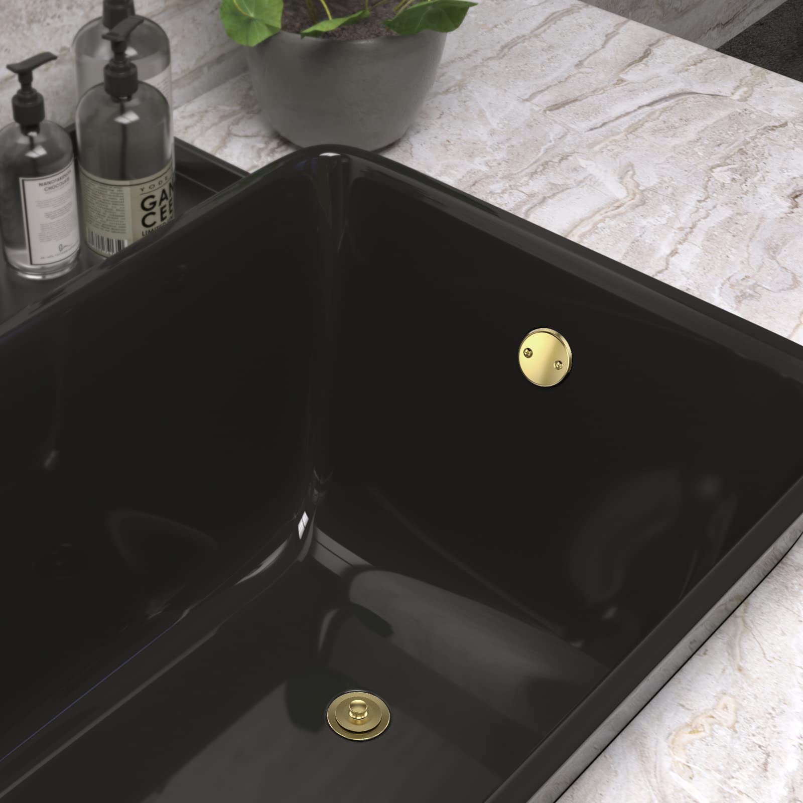Citymoor brushed gold installation-ready kit simplifies bath remodeling projects.