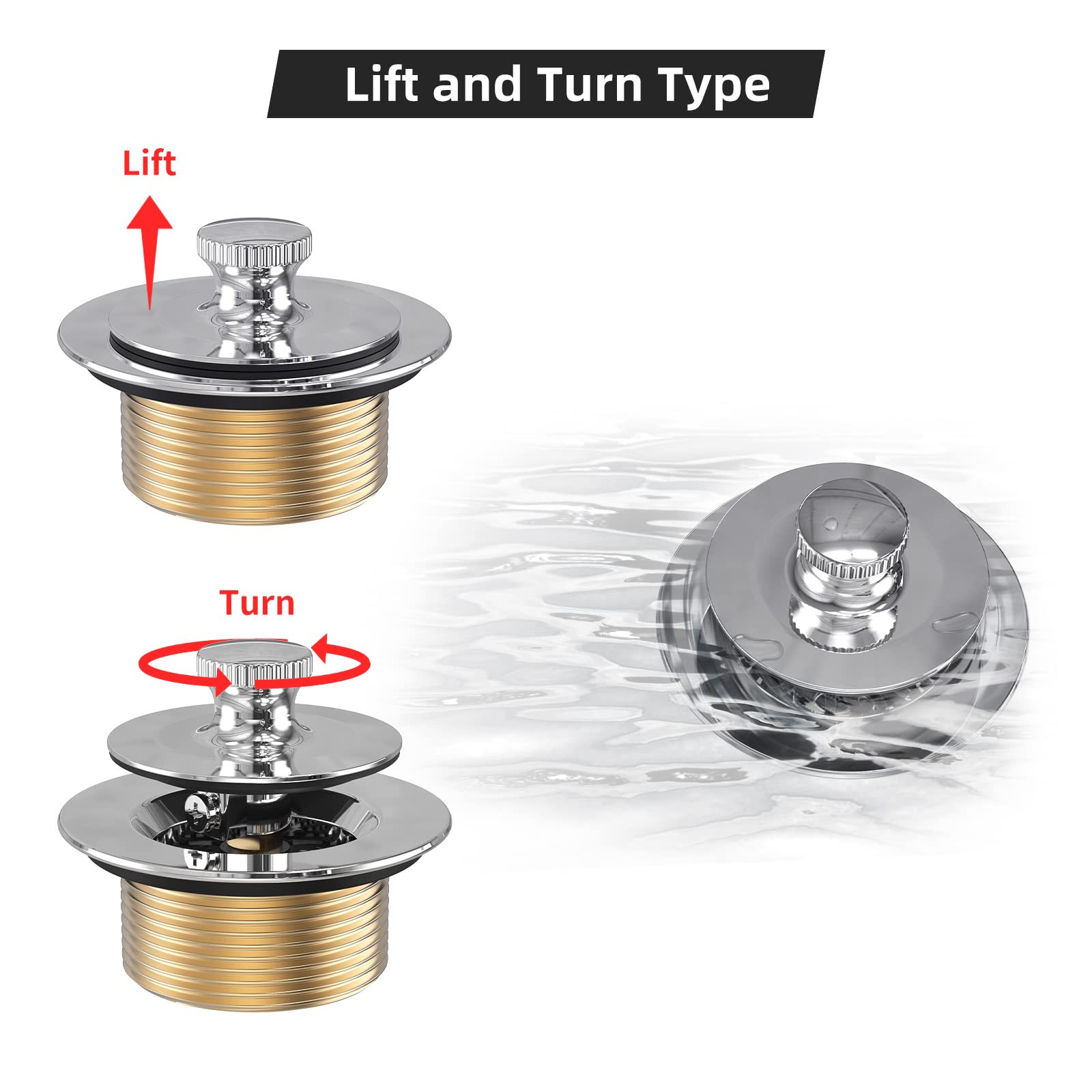 Citymoor chrome overflow faceplate, two-hole design for a clean fit.