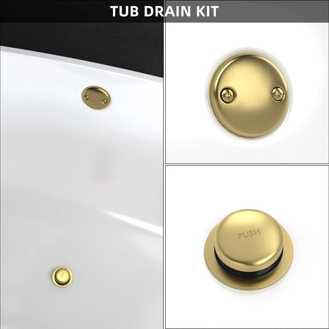 Citymoor two-hole overflow faceplate drain assembly with easy compatibility.