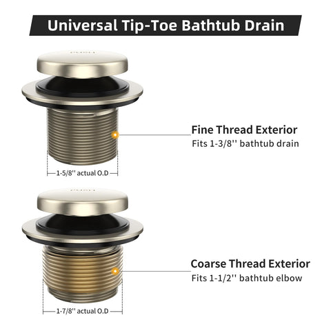 Citymoor universal-thread installation design supports multiple tub models.