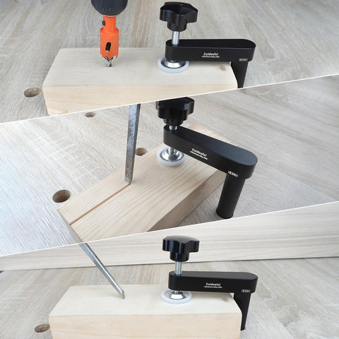 Cuidosful aluminum body with steel screws for durable woodworking clamps.