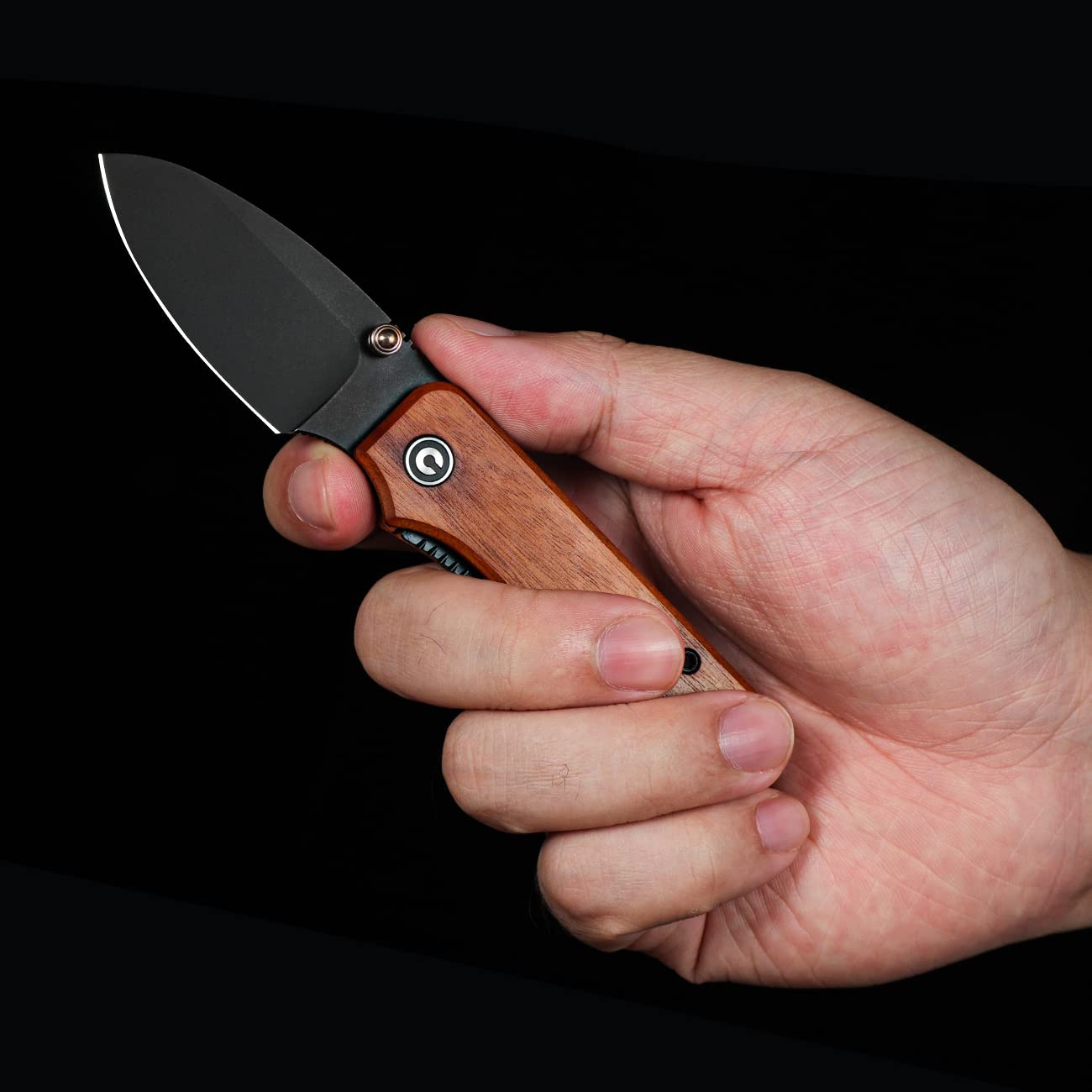 CIVIVI Baby Banter pivot with caged ceramic bearings delivers smooth action