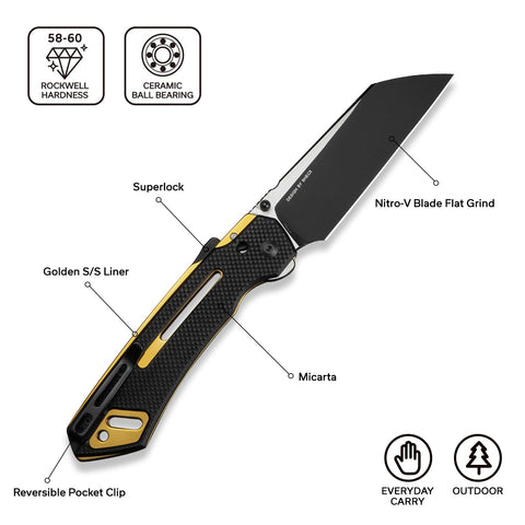 CIVIVI Buster FG Nitro-V steel resists corrosion during daily use.