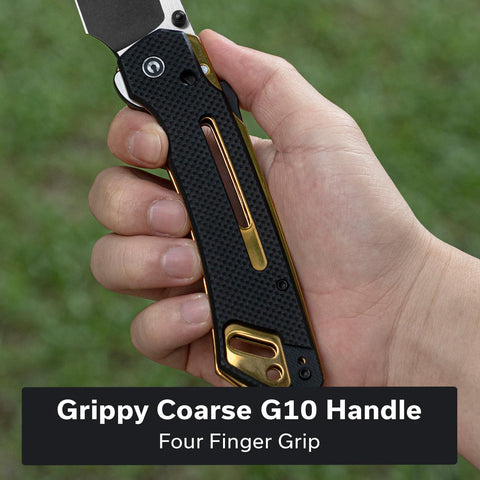 CIVIVI Buster FG reversible pocket clip enables tip-up carry.