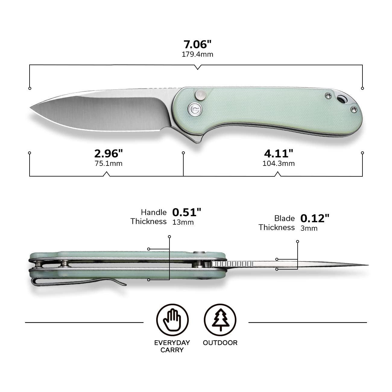 CIVIVI Elementum II blade deployment action demonstrates quick, safe opening