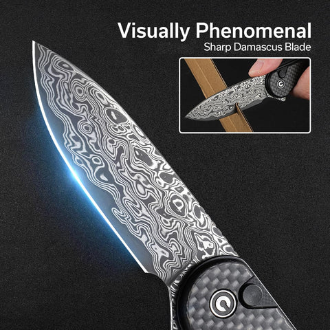 CIVIVI Elementum II ceramic ball bearing for quick opening.