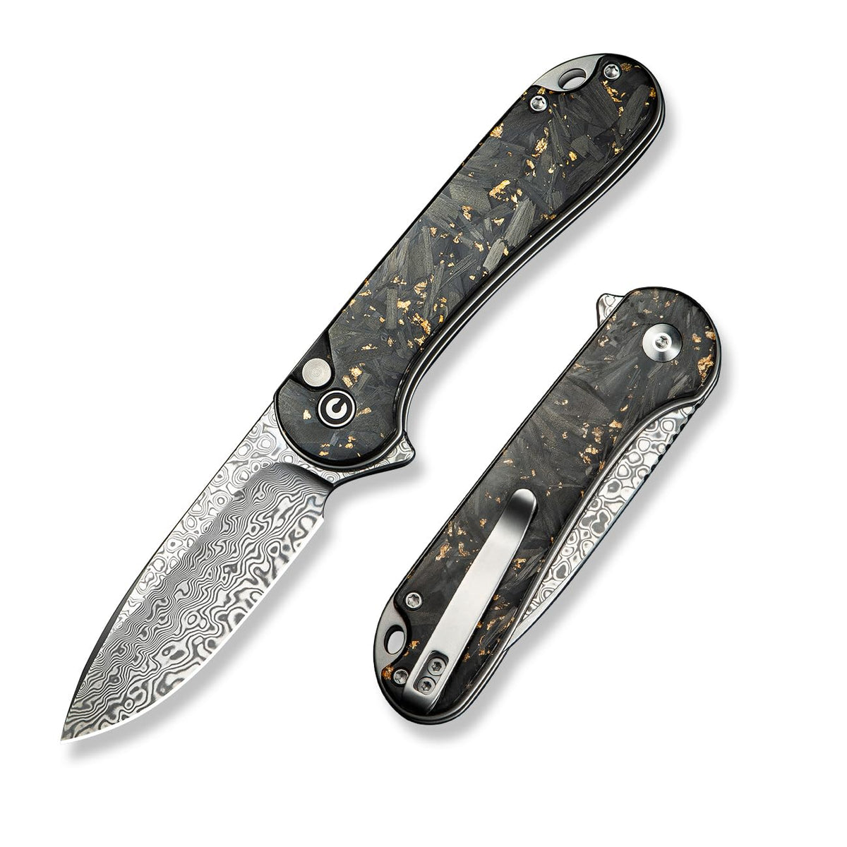 CIVIVI Elementum II with Damascus blade delivers sharp, precise cuts for daily tasks and outdoor use.