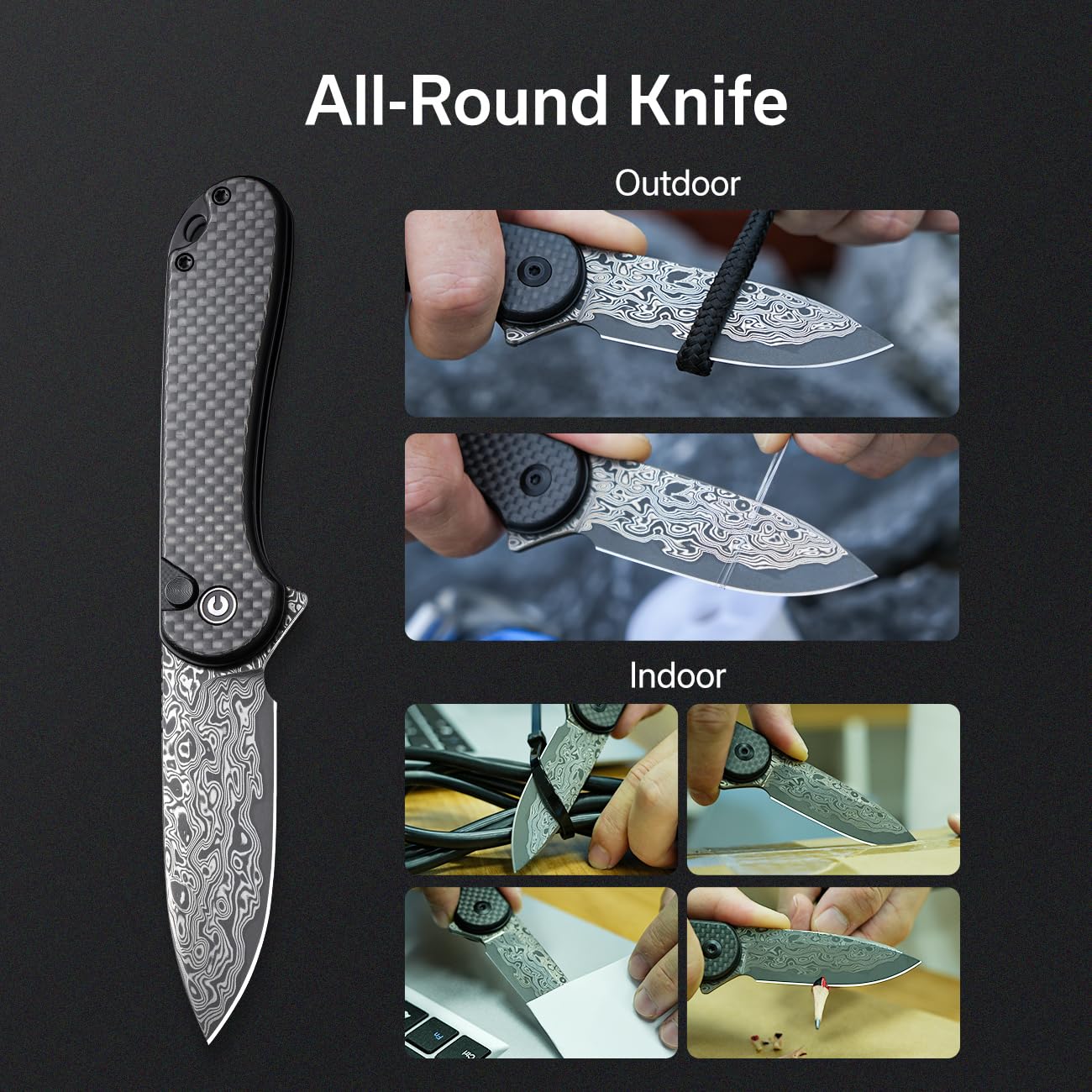 CIVIVI Elementum II deep carry clip visible for discreet pocket carry.