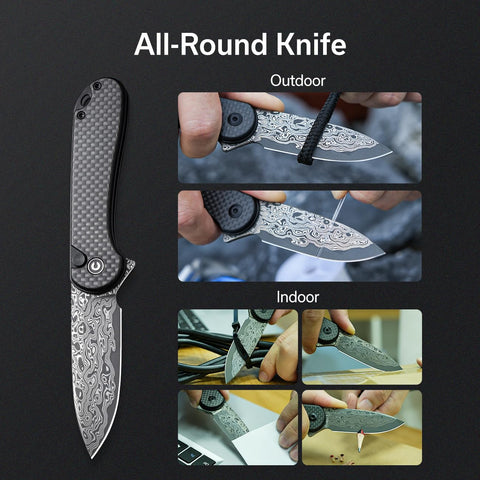 CIVIVI Elementum II deep carry clip visible for discreet pocket carry.