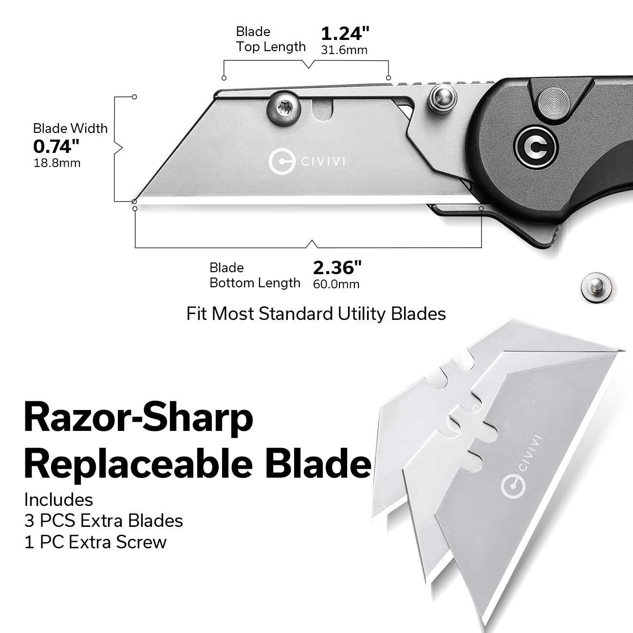 CIVIVI Elementum knife blade change demonstrates quick replacement