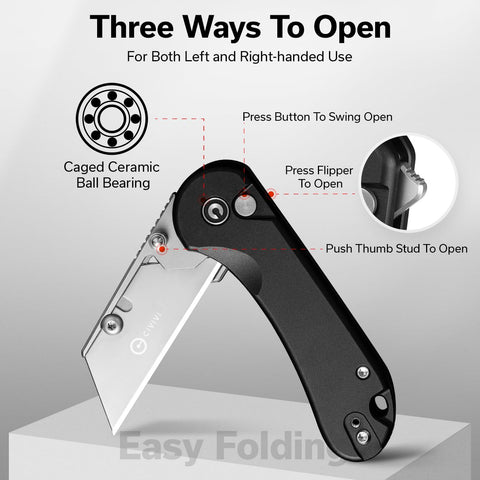 CIVIVI Elementum knife reversible clip for convenient carry.
