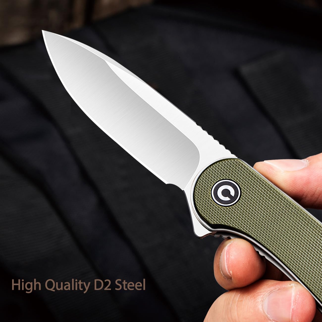 CIVIVI Elementum pocket knife in hand showing everyday carry readiness.