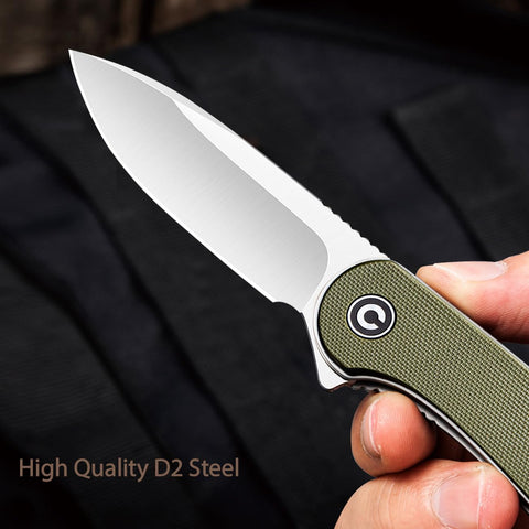 CIVIVI Elementum pocket knife in hand showing everyday carry readiness.