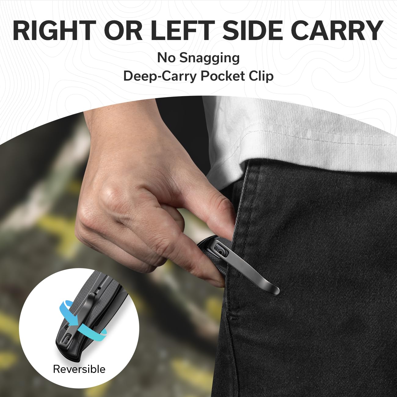 CIVIVI Indindie knife left and right handed carry compatibility