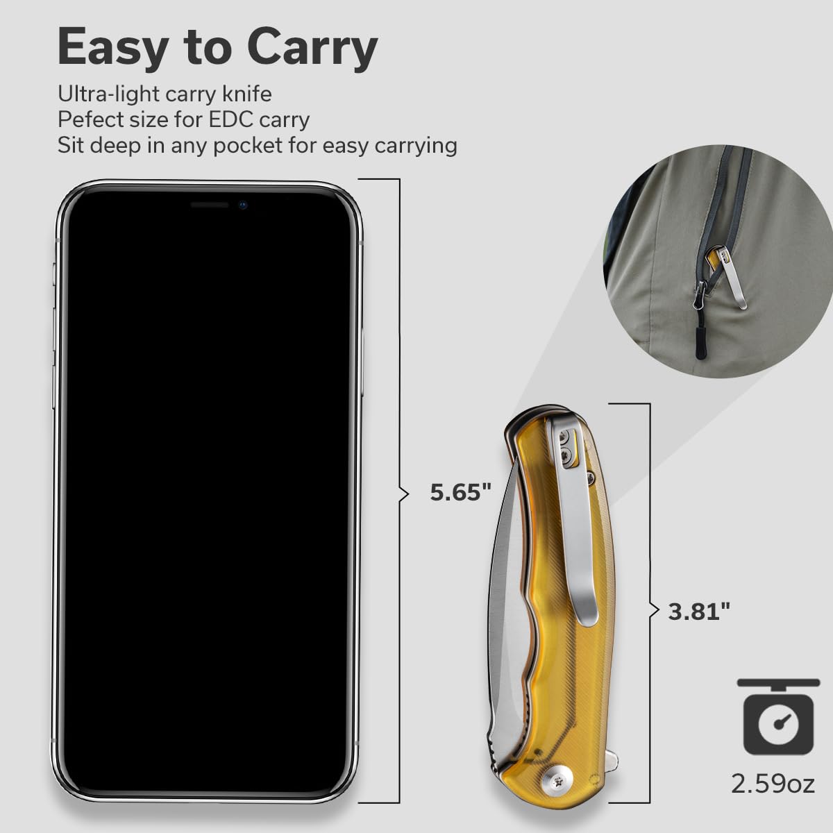 CIVIVI Mini Praxis liner-lock safety demonstrating secure closure.