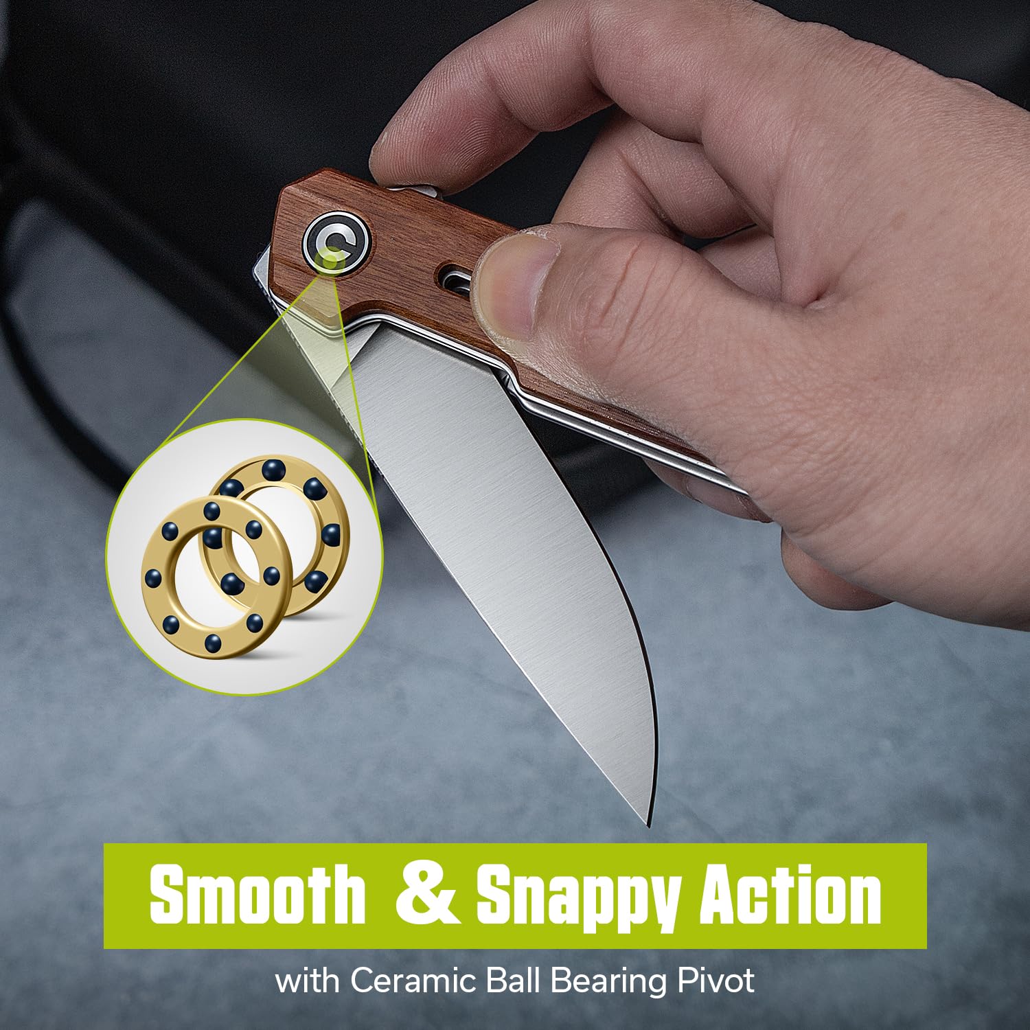 CIVIVI Navo knife folded form highlights compact EDC readiness.