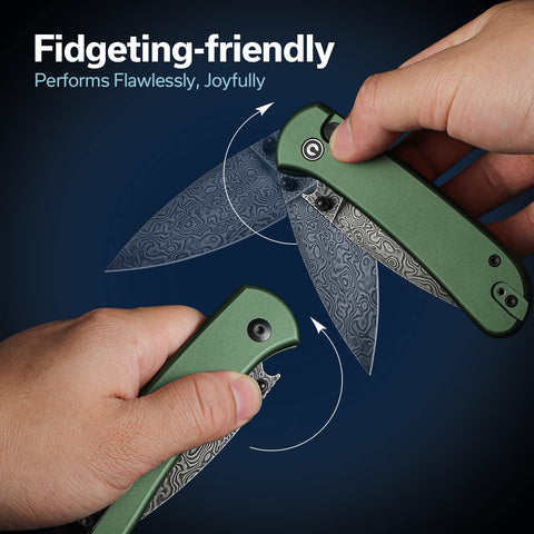 CIVIVI pocket folding knife bottle opener feature in use during outdoor break