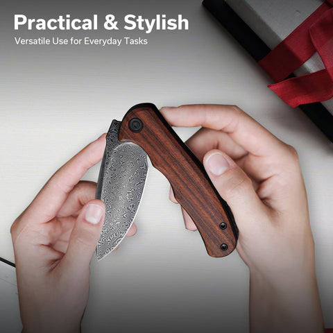 CIVIVI Praxis with ceramic ball-bearing pivot enables smooth deployment.