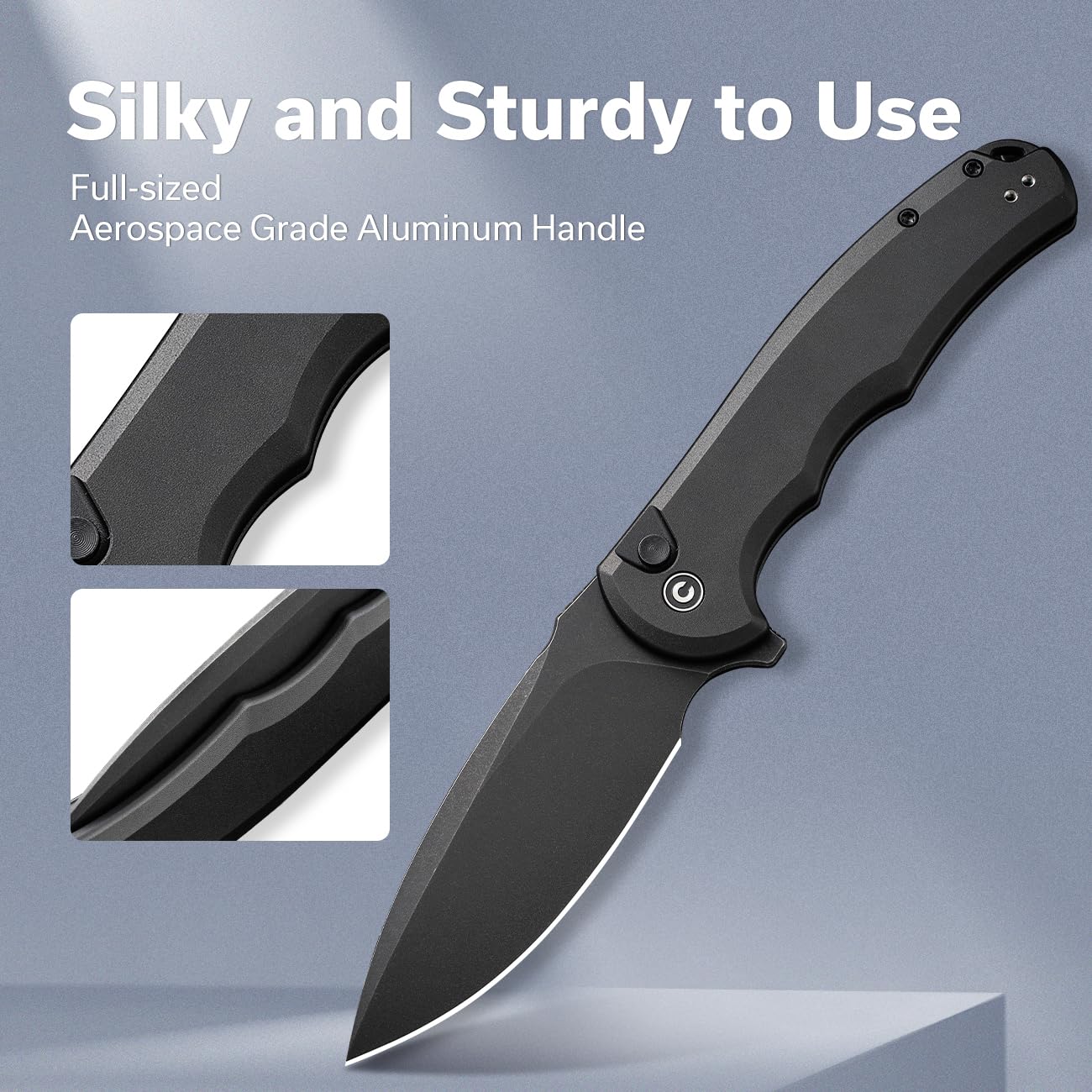 CIVIVI Praxis Nitro-V blade closeup highlighting edge and steel quality