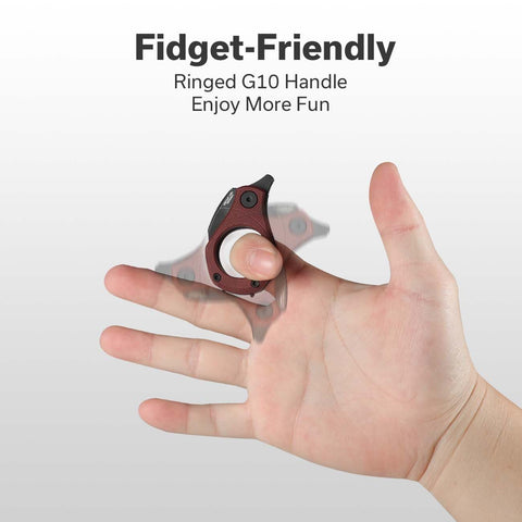 CIVIVI Pyrus Mini Knife ringed G10 handle offers secure grip