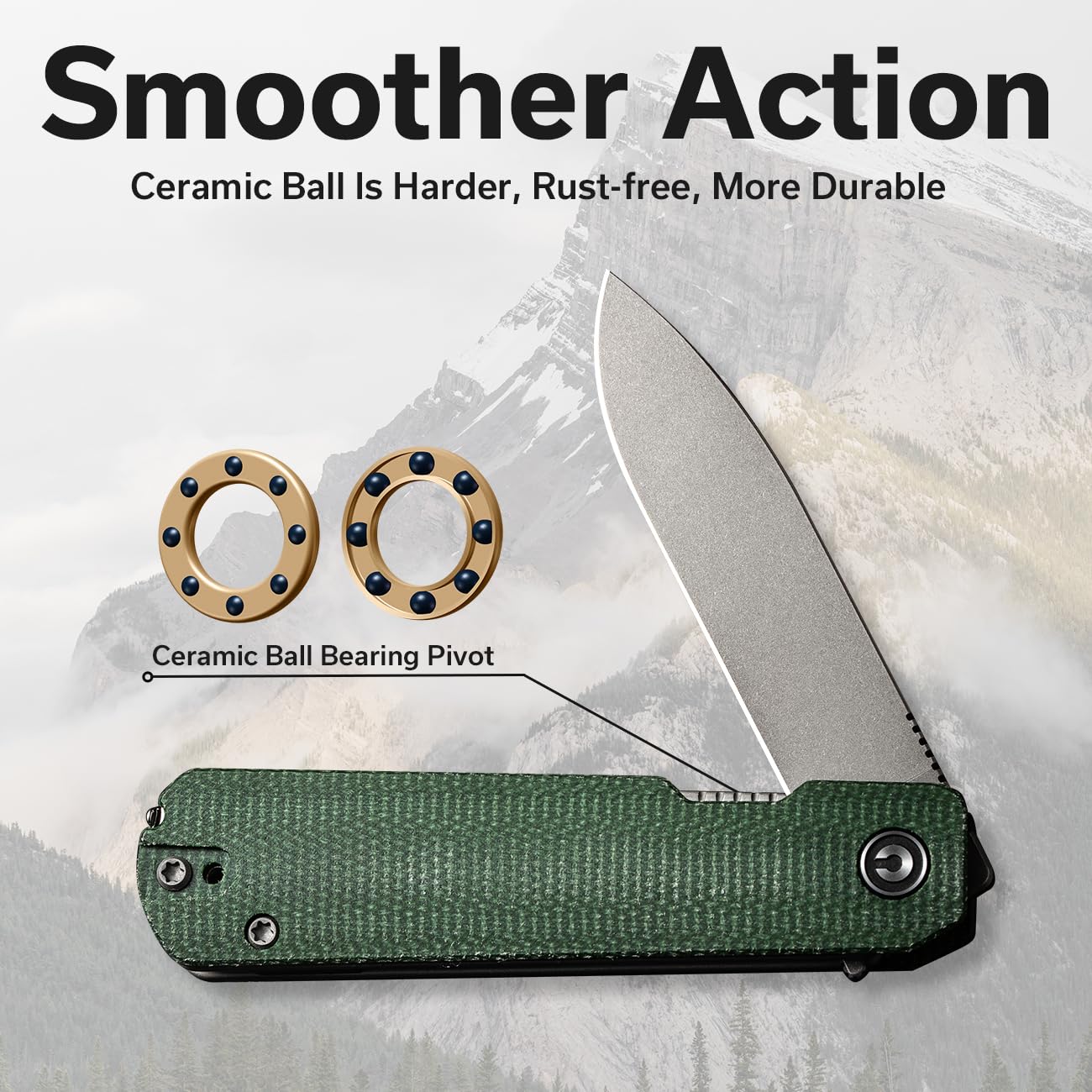 CIVIVI Sendy micarta handle grip for secure control