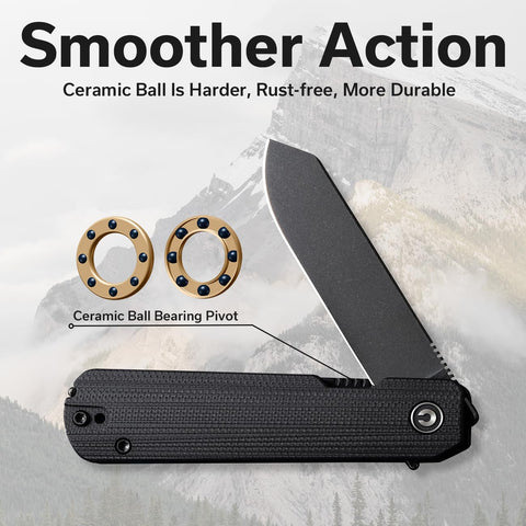 CIVIVI Sendy milled G10 handle for secure grip