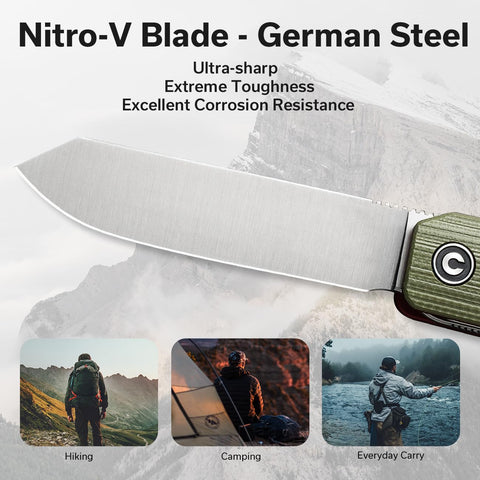 CIVIVI Sendy milled G10 handle offering secure grip