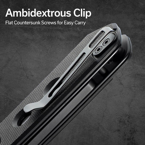 CIVIVI Vision FG textured handle improves grip during outdoor chores.