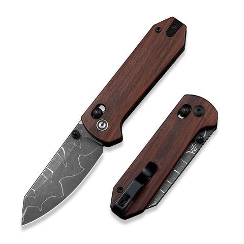CIVIVI Yonder folding knife with Damascus blade for durable, everyday cutting tasks.