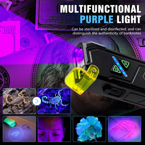 Ciwuzxs EDC flashlight magnetic tail enables hands-free use