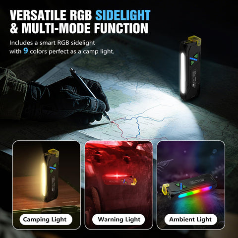 Ciwuzxs EDC flashlight UV mode reveals stains and residues for inspections