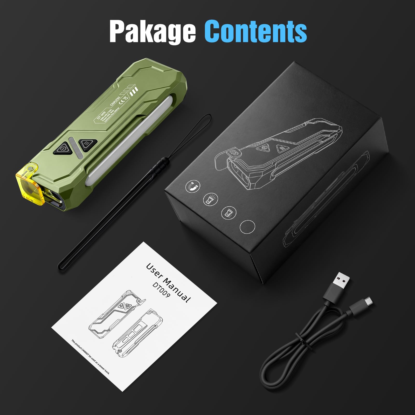 Ciwuzxs EDC emergency-ready flashlight for reliable readiness.