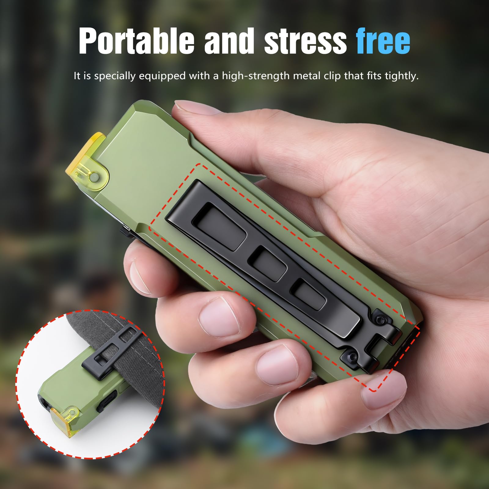 Ciwuzxs EDC compact clip for pocket carry or hat attachment.