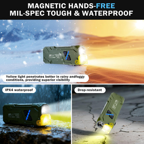 Ciwuzxs EDC IP68 waterproof design for rain and splashes.