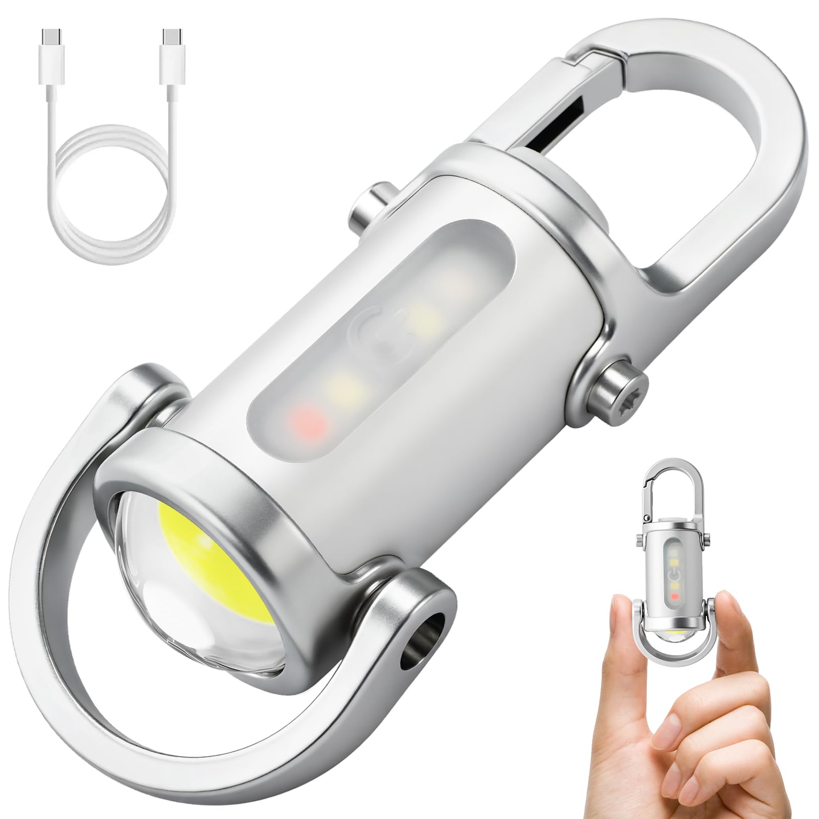 Ciwuzxs keychain flashlight compact front-view for everyday carry
