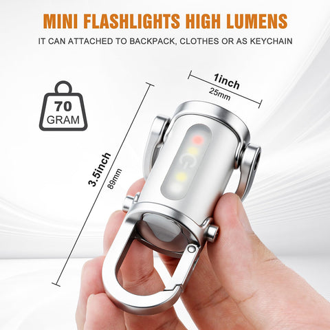 Ciwuzxs rechargeable keychain light with USB-C for quick charging